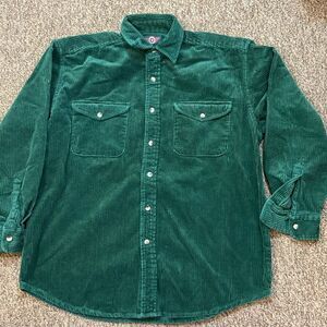 American Outpost 💯 Cotton Green Corduroy Jacket Size L